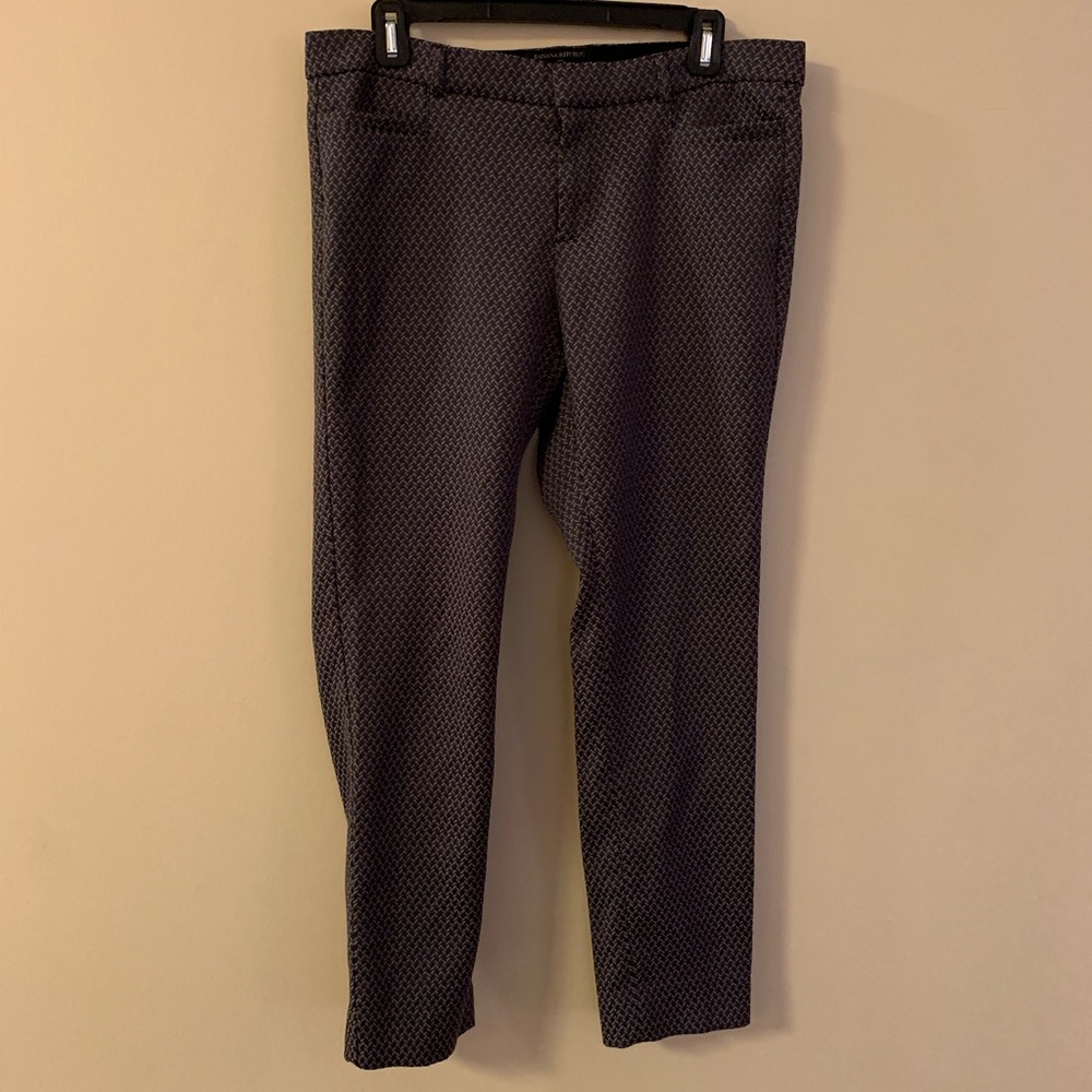 Banana Republic Sloan Fit Cropped Pants Patterned
